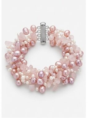 Iridesse for Tiffany & Co. Pink Pearl & Rose Quartz Multi-Strand Bracelet